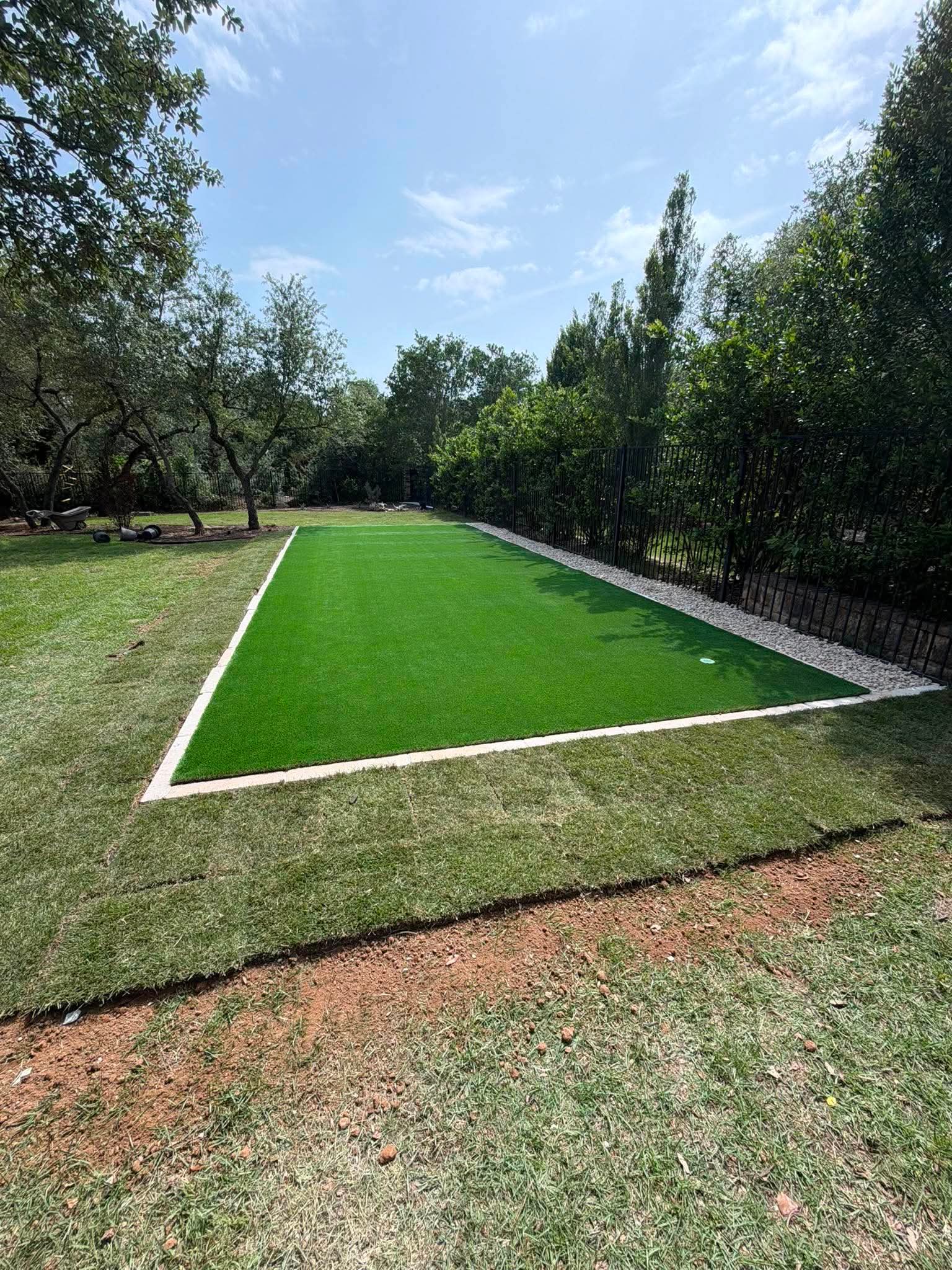 Artificial turf project by Elite Irrigation Solutions