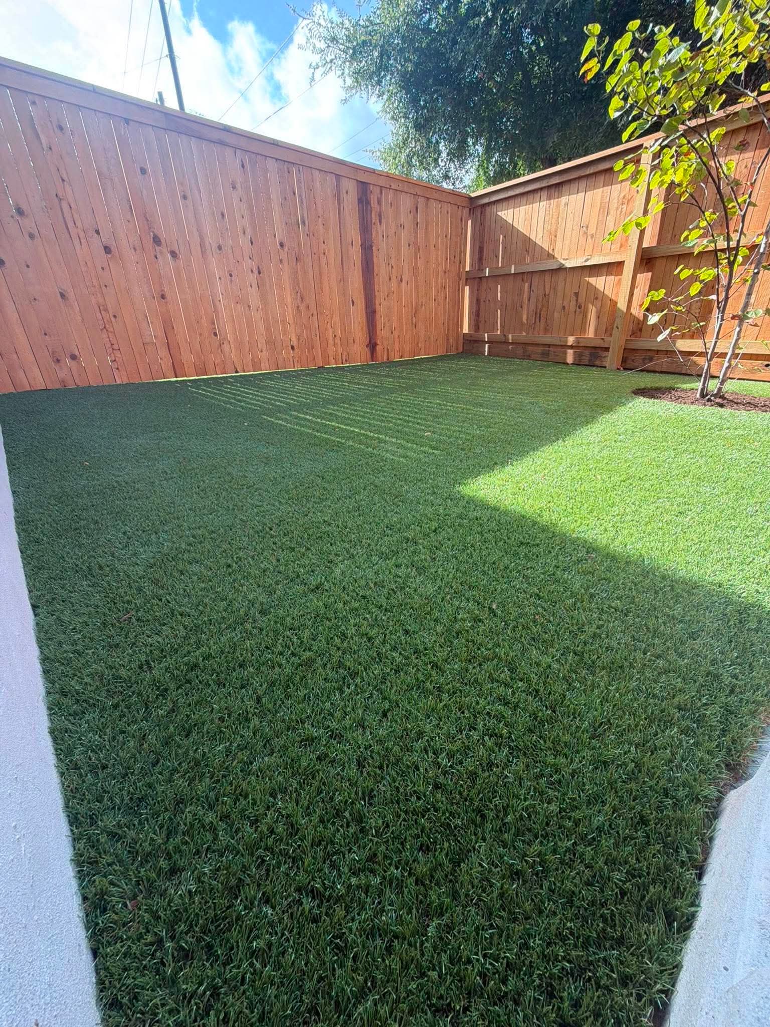 Artificial turf project by Elite Irrigation Solutions