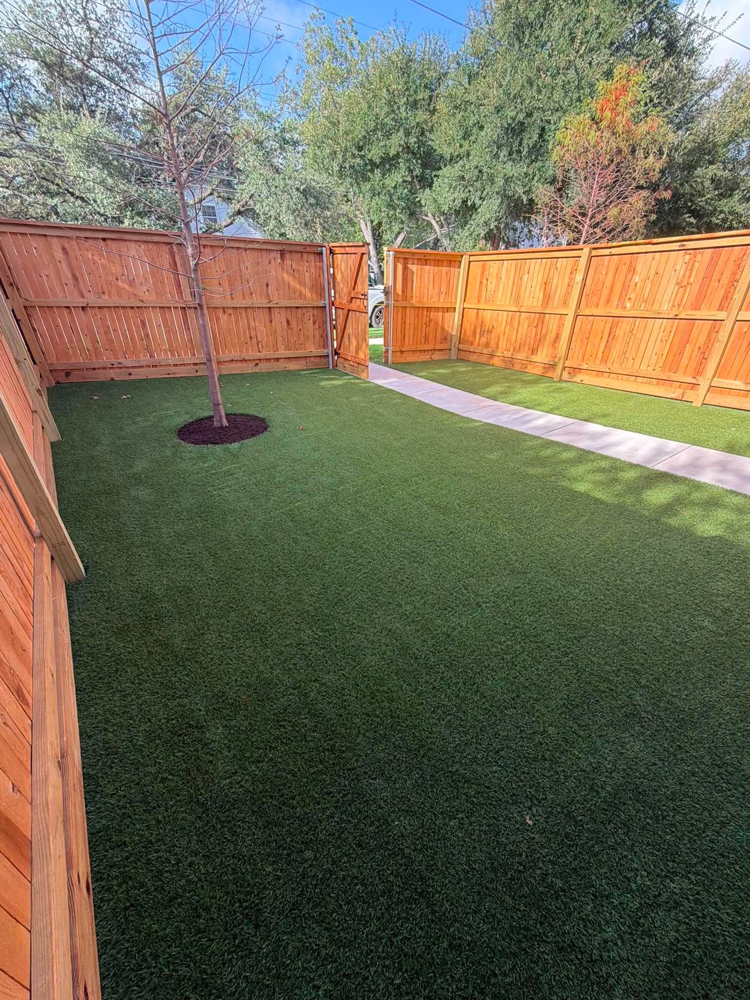 Finished artificial turf project by Elite Irrigation Solutions
