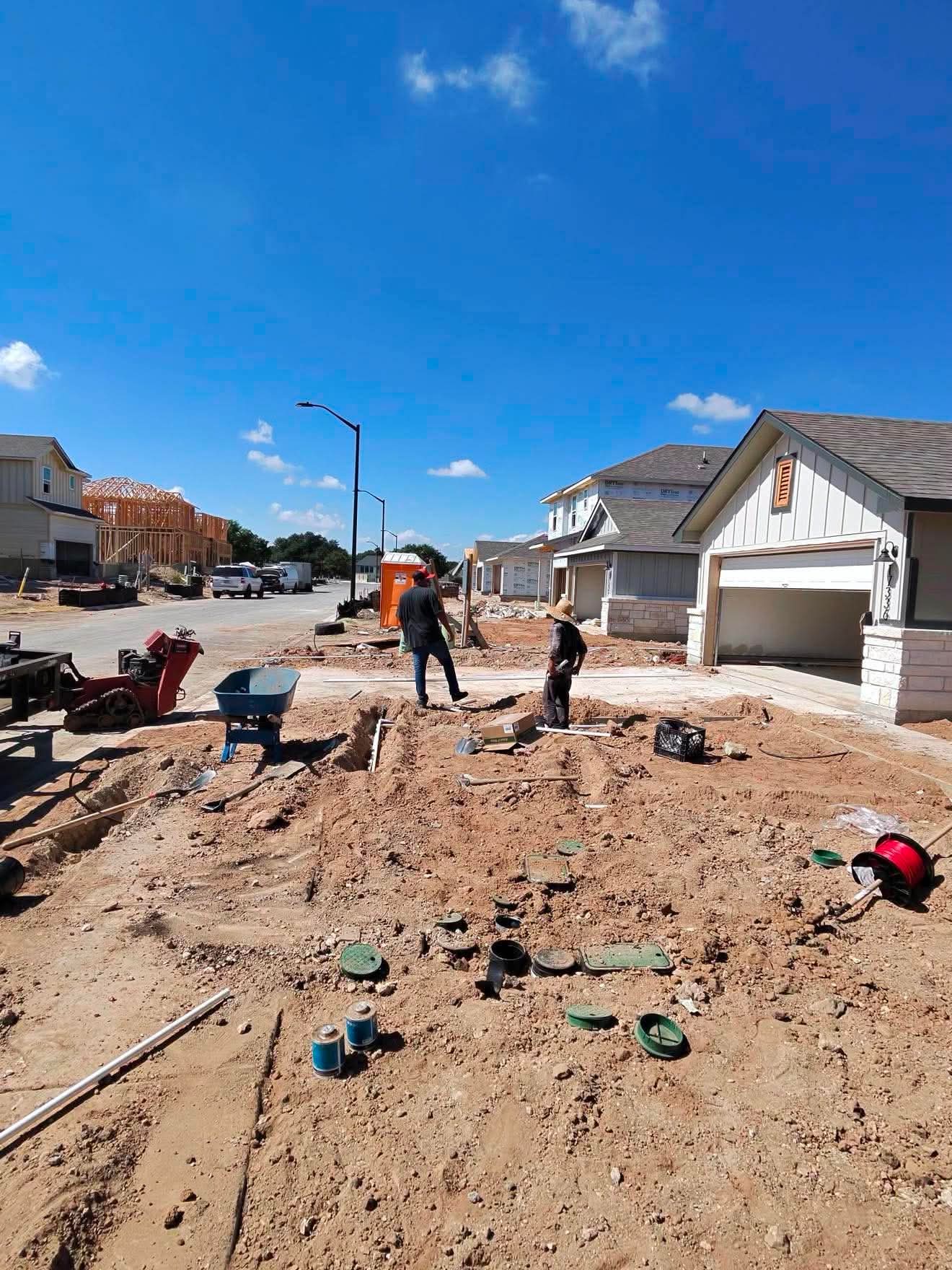 Real irrigation preparation and installation project