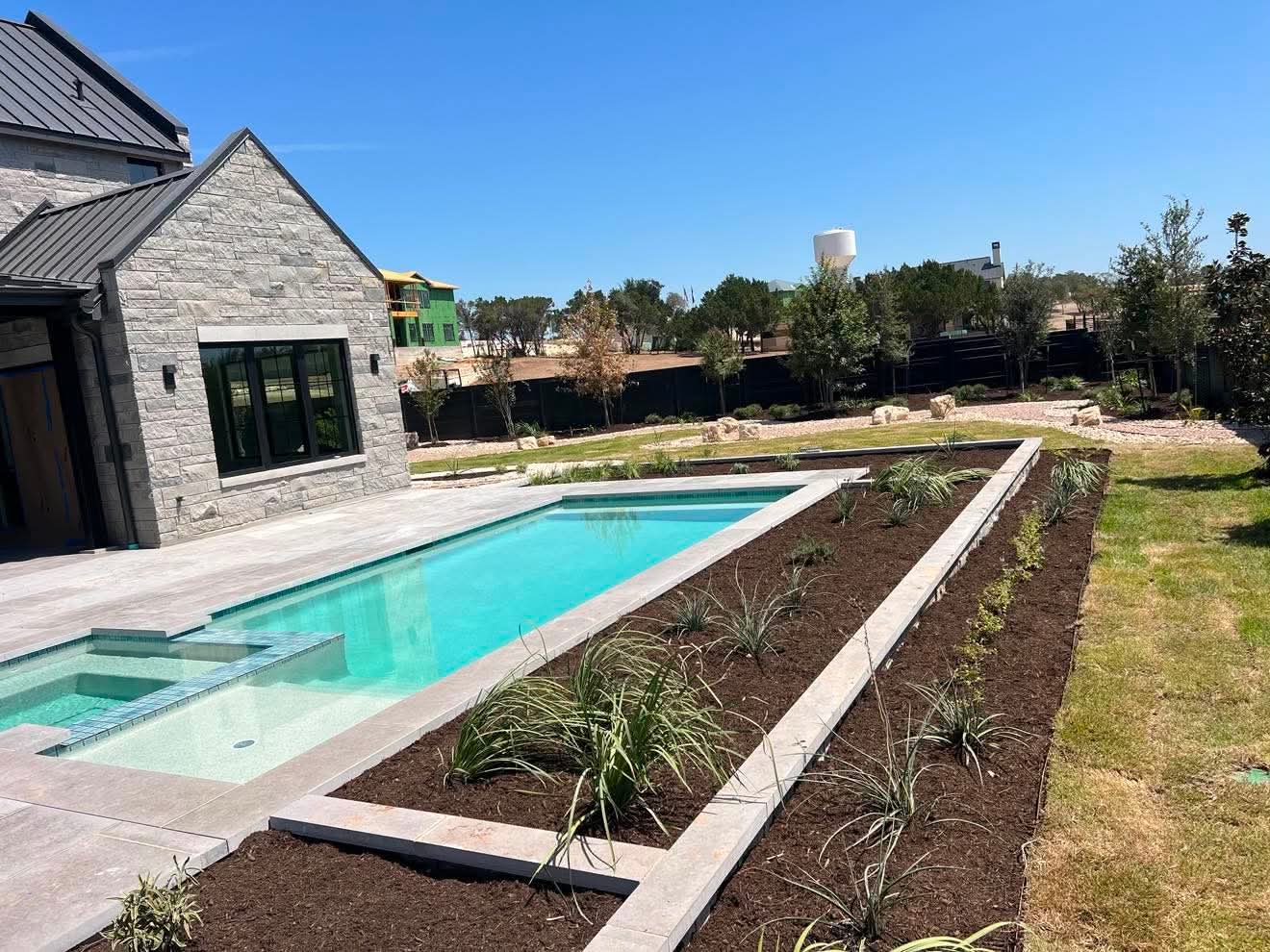 Poolside landscape project