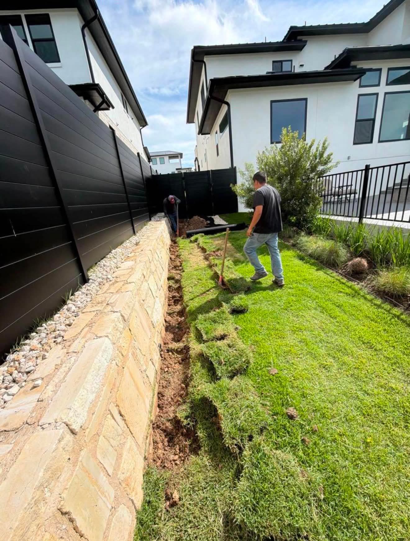 Sod installation project